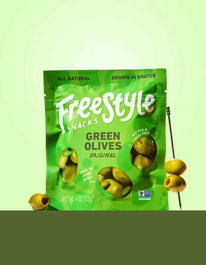 Freestyle Green Olives - Original 4 oz Bag