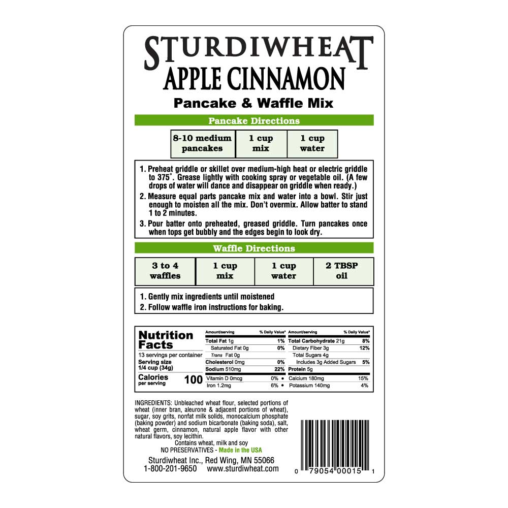 Apple Cinnamon Pancake Mix 1 lb Mix