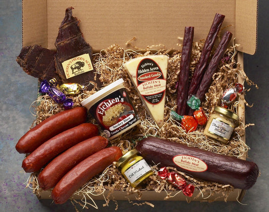 Bison and Cheese Combo Gift Box - Eichtens Cheeses, Gifts & FoodsFood Gift Baskets