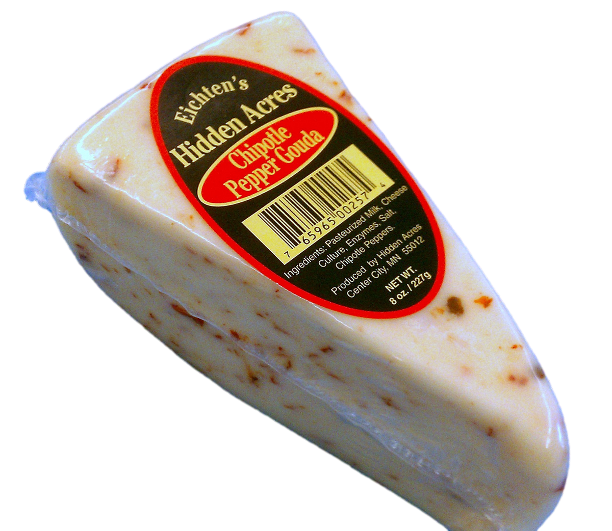 Chipotle Pepper Gouda Cheese 8 oz Wedge - Eichtens Cheese