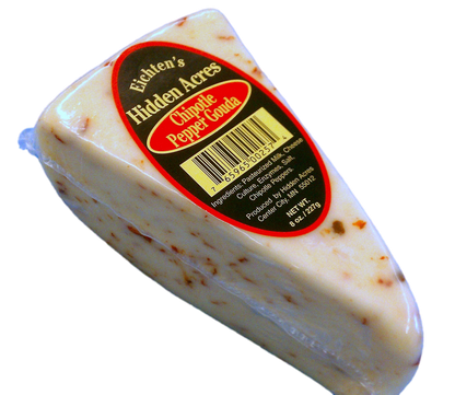 Chipotle Pepper Gouda Cheese 8 oz Wedge - Eichtens Cheese
