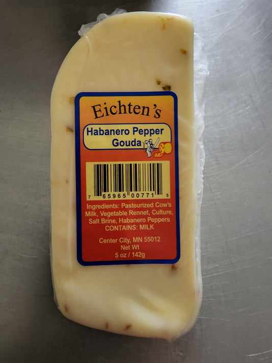 Eichtens Habanero Pepper Gouda Cheese 5 oz Wedge - Eichtens Cheeses, Gifts & FoodsAll Products