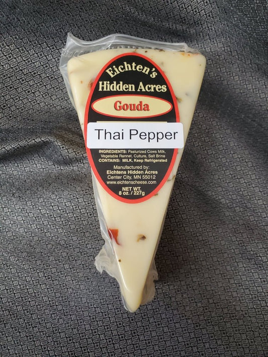 Eichtens Thai Pepper Gouda Cheese - 8 oz Wedge - Eichtens Cheeses, Gifts & FoodsAll Products