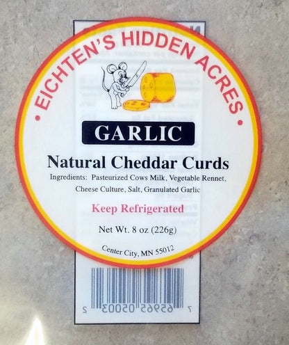 Garlic Cheese Curds, 8 oz - Eichtens Cheeses, Gifts & FoodsAll Products