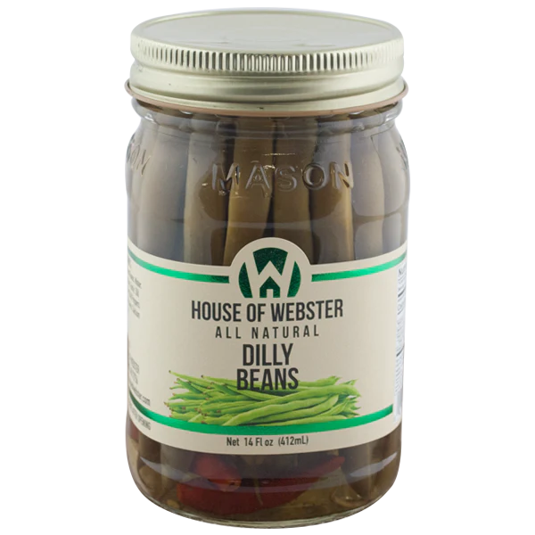 Dilly Shacks Dilly Beans 16 oz Jar - House of Webster – Eichtens Cheeses, Gifts & Foods