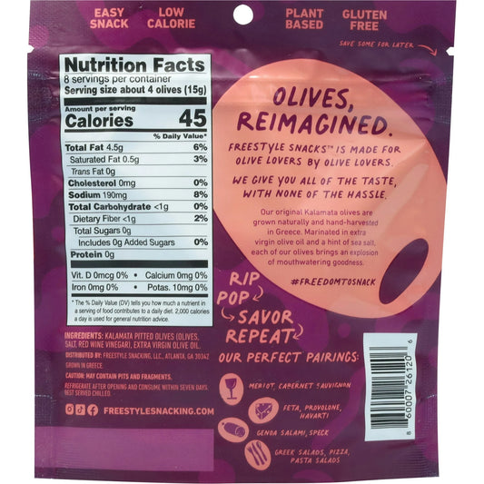 Freestyle Kalamata Olives 4 oz Bag