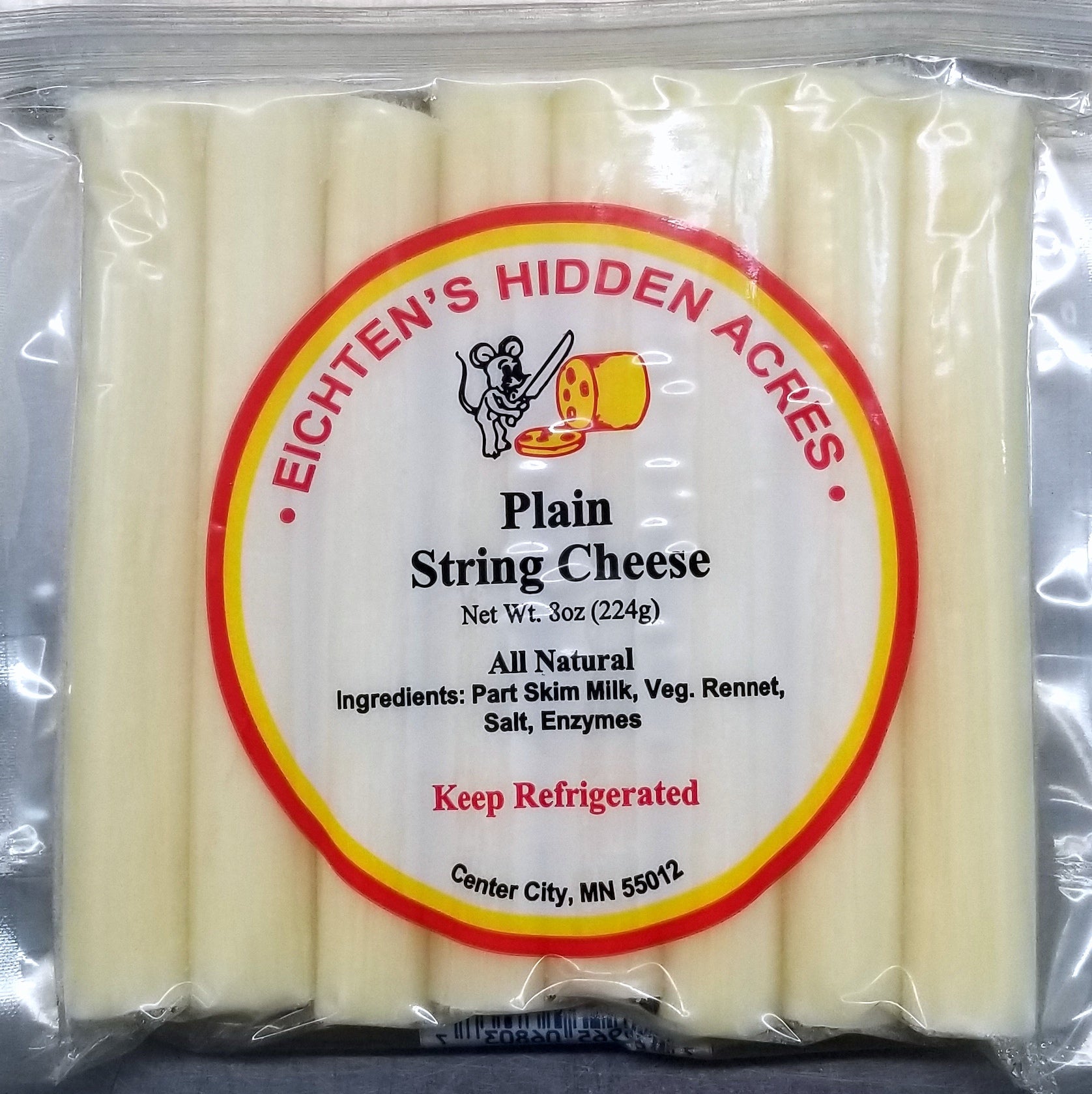 String Cheese Seattle String Cheese, Plain 8 oz Package – Eichtens Cheeses, Gifts & Foods