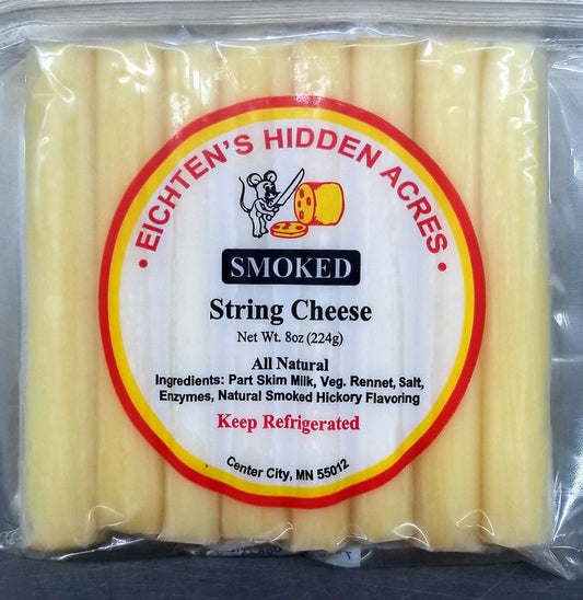 String Cheese, Smoked 8 oz Package - Eichtens Cheeses, Gifts & FoodsAll Products