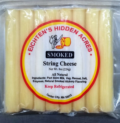 String Cheese, Smoked 8 oz Package - Eichtens Cheeses, Gifts & FoodsAll Products