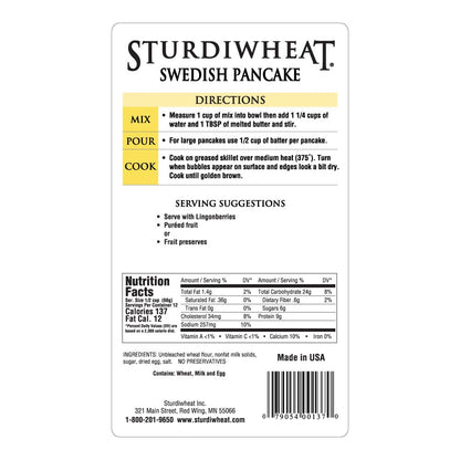 Swedish Pancake Mix 1 lb Bag